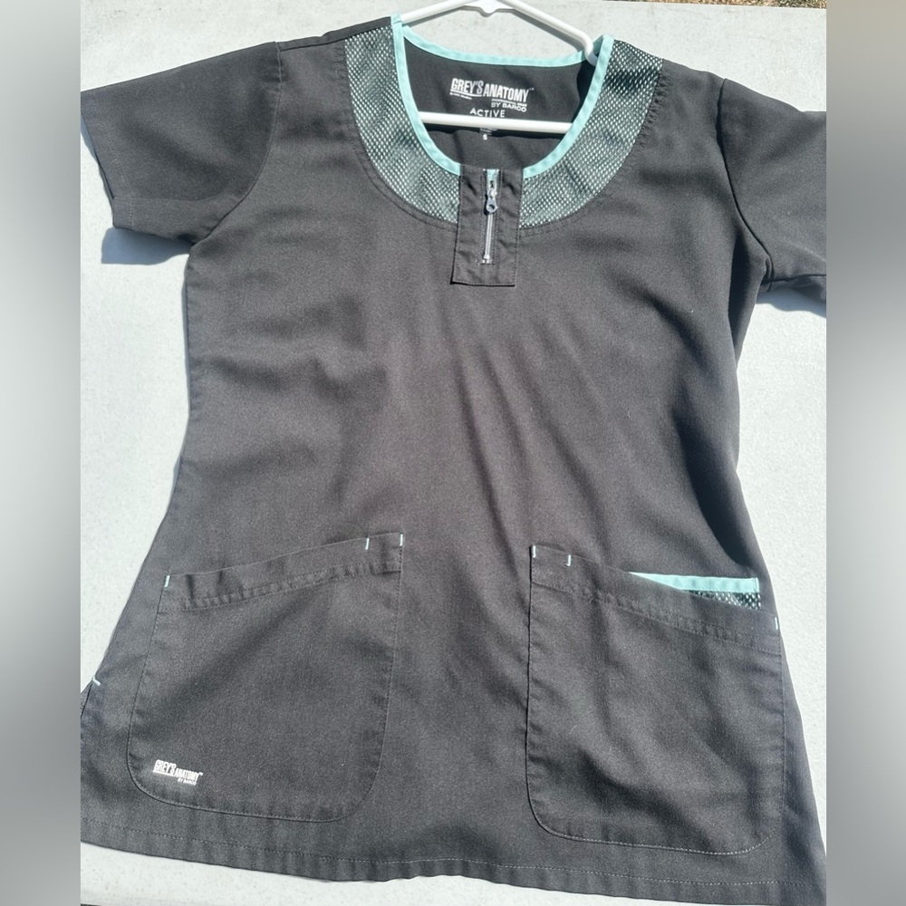 Grey's Anatomy Black Scrub top
